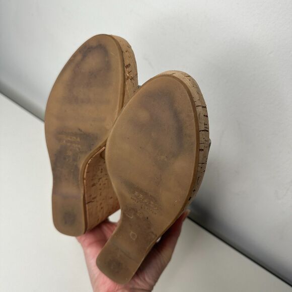 Prada Tie Dye Light Blue Suede Tan Cork Wedge Sandals Ankle Espadrilles 38 - Picture 11 of 13